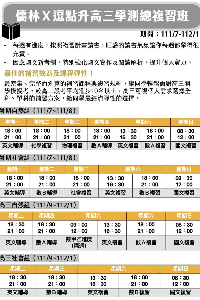學測暑期密集複習班 (2)